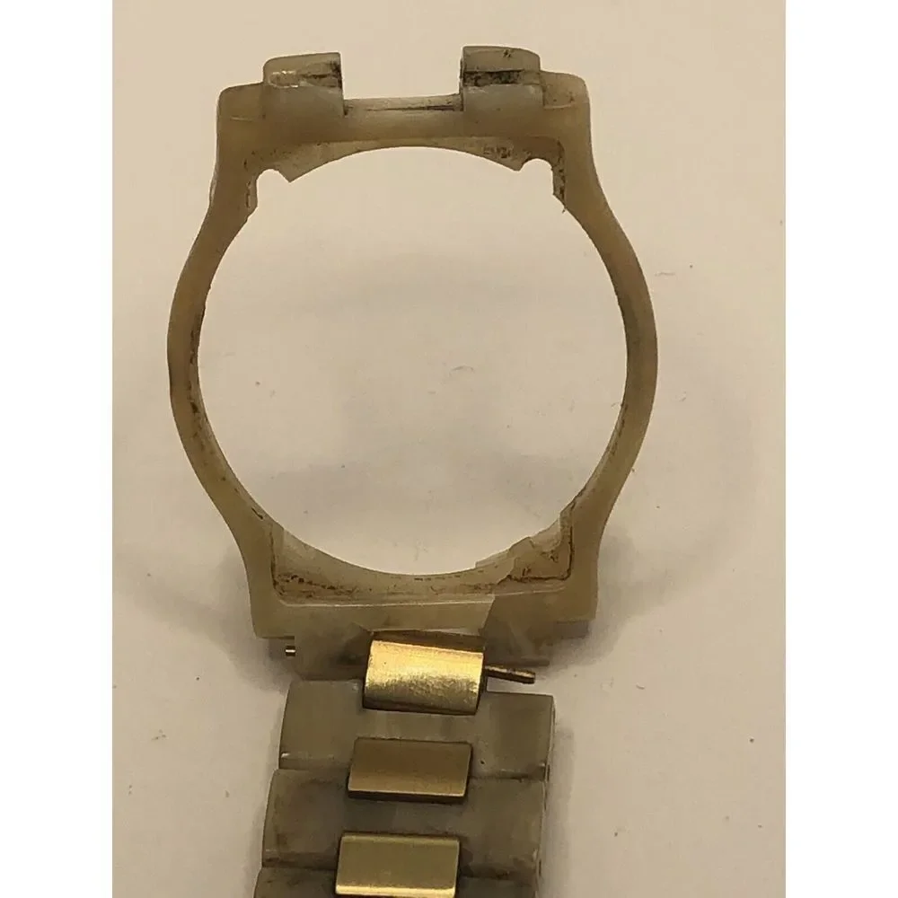 Michael Kors Watch Parts Band 20mm Case 36mm Crystal 2tone Plastic Links PY339